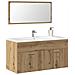 Mobile Da Bagno Con Specchio Rovere Artigianale Truciolato - Foto miniatura 1