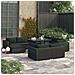 Set Divani Da Giardino 10 Pz Con Cuscini In Polyrattan Nero - Foto miniatura 8