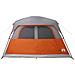 Tenda Familiare a Cabina 6 Persone Arancione Impermeabile - Foto miniatura 5