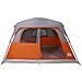 Tenda Familiare a Cabina 6 Persone Arancione Impermeabile - Foto miniatura 6