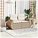 Divano da Giardino con Cuscini a 2 Posti Beige in Polyrattan - Foto miniatura 3