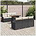 Set Divani Giardino  7 Pezzi con Cuscini Nero Rattan Polietilene Acacia, Divano Giardino 2 Posti  con Cuscini Nero Rattan Polietilene - Foto miniatura 3