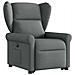 Poltrona Alzapersona Reclinabile Elettrica Grigio Scuro Tessuto - Foto miniatura 3