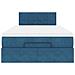 Pouf Letto con Materasso e LED Blu Scuro 120x190cm in Velluto - Foto miniatura 8