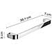 Portasalviette 35 Cm In Ottone, Acciaio Inox E Cromall 3221-35 Serie Outline Cromato - Foto miniatura 2
