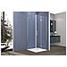 Box Doccia Angolare 70x110 Cm Porta A Soffietto + Fisso H200 Cm Cristallo 6 Mm Profilo Satinato Zaira - Foto miniatura 1