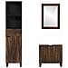 Set di mobili per il bagno 3 pcs Marrone noce 38 x 33 x 160 cm - Foto miniatura 6