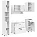 Set di mobili per il bagno 5 pcs Bianco lucido 30 x 35 x 192 cm - Foto miniatura 1