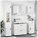Set di mobili per il bagno 5 pcs Bianco lucido 30 x 35 x 192 cm - Foto miniatura 2