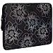 Custodia Per Macbook Pro Da 14 Pollici Trapuntata Con Motivo Floreale Di Malvarosa, Nero - Foto miniatura 3