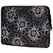 Custodia Per Macbook Pro Da 14 Pollici Trapuntata Con Motivo Floreale Di Malvarosa, Nero - Foto miniatura 5