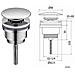 Scarico Per Lavabo In Ottone - Scarico Pop-up A Vite Con Ampio Coperchio Silver - Foto miniatura 4