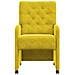 Sedie da Pranzo con Ruote 2 pcs Giallo 58 x 67 x 97 cm Velluto - Foto miniatura 4