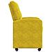 Sedie da Pranzo con Ruote 2 pcs Giallo 58 x 67 x 97 cm Velluto - Foto miniatura 5