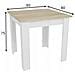 Tavolo da pranzo quadrato moderno 80x80 cm, rovere Sonoma + bianco - Foto miniatura 1