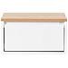 Set Di 2 Comodini Sospes Desi 1 Cassetti Colore Bianco /rovere - Foto miniatura 3