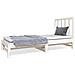 Dormeuse Estraibile Bianca 2x (90x190) cm Legno Massello di Pino - Foto miniatura 1