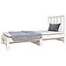 Dormeuse Estraibile Bianca 2x (90x190) cm Legno Massello di Pino - Foto miniatura 3