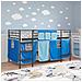 Struttura del Letto Loft per Bambini con Tendine Nero e Blu - Foto miniatura 3