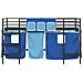 Struttura del Letto Loft per Bambini con Tendine Nero e Blu - Foto miniatura 6