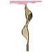 Lampada Da Terra Slim Rosa Con Piume Rosa E Stelo Oro Scultoree - Foto miniatura 3