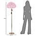 Lampada Da Terra Slim Rosa Con Piume Rosa E Stelo Oro Scultoree - Foto miniatura 7