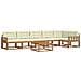 Set di divani da esterno con cuscino 7 pcs Naturale e Crema - Foto miniatura 1