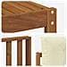 Set di divani da esterno con cuscino 7 pcs Naturale e Crema - Foto miniatura 7