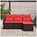 Set di divani 4 pcs Marrone polyrattan - Foto miniatura 3