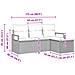 Set di divani 4 pcs Marrone polyrattan - Foto miniatura 8