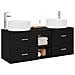 Set di mobili per il bagno 3 pz Nero 49,5 x 44,5 x 65,5 cm - Foto miniatura 2