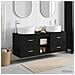 Set di mobili per il bagno 3 pz Nero 49,5 x 44,5 x 65,5 cm - Foto miniatura 4