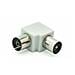 Raccordo Angolare per Antenna IEC / IEC Colore Bianco - Foto miniatura 2