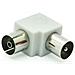 Raccordo Angolare per Antenna IEC / IEC Colore Bianco - Foto miniatura 1
