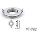 Porta Faretti Led Gu10 Incasso Orientabile Rotondo Alluminio Bianco Vt-782 3599 - Foto miniatura 1