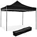 Gazebo Richiudibile 3x3 M Pieghevole Telo Nero In Pvc 100% Impermeabile 9003 - Foto miniatura 2