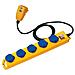 SuperSolid SL 544 D FI ciabatta multipresa per esterni (per l'uso in cantiere e per uso continuo ALL'APERTO, Prese 5, Cavo come 5 m, spina FI, IP54), colore: Giallo - Foto miniatura 1