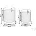 Set Di 2 Pouf Portaoggetti Grigio Miramar - Foto miniatura 12