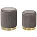 Set Di 2 Pouf Portaoggetti Grigio Miramar - Foto miniatura 1