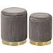 Set Di 2 Pouf Portaoggetti Grigio Miramar - Foto miniatura 13