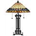 Lampada Da Scrivania Tiffany A 2 Luci Vintage Bronzo, E27 - Foto miniatura 1