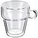 Giudice Jdg32 A Doppia Parete In Vetro Impilabile Tazze Di Caff Con La Maniglia Set Di 2 Vacuum Hollow Sealed 200ml Della Tazza Di Caff Fatto A Mano Resistente Al Calore Lavastoviglie 200ml Della Tazza Di Caff - Foto miniatura 1