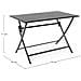 Tavolo Per Esterno In Alluminio Antracite Elin 110x70x H71 Cm - Foto miniatura 2