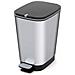 Kis 8071700 Chic Pattumiera S Pattumiera Decorata A Pedale Con Secchio Interno Per Sacchetto Da 10 Lt. 18 X 27x 30 H, Steel, Plastica - Foto miniatura 1
