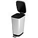 Kis 8071700 Chic Pattumiera S Pattumiera Decorata A Pedale Con Secchio Interno Per Sacchetto Da 10 Lt. 18 X 27x 30 H, Steel, Plastica - Foto miniatura 3