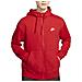 Felpa Da Uomo Con Cappuccio E Full Zip Club Fleece Rossa Taglia Xl Cod Bv2645-657 - Foto miniatura 1