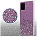 Custodia Compatibile Con Samsung Galaxy S20 Plus In Viola Con Glitter - Coperchio Protettivo In Silicone Tpu Flessibile Con Glitter Scintillanti - Foto miniatura 5