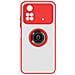 Cover Xiaomi Poco X4 Pro 5g Bimateria Anello Metallico Supporto Rossa - Foto miniatura 1