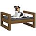 Cuccia Per Cani Miele 55,5x45,5x28 Cm Legno Massello Di Pino - Foto miniatura 6