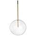 Lampada Sospensione Equinoxe D25 Ottone 250x740-2490mm - Foto miniatura 1